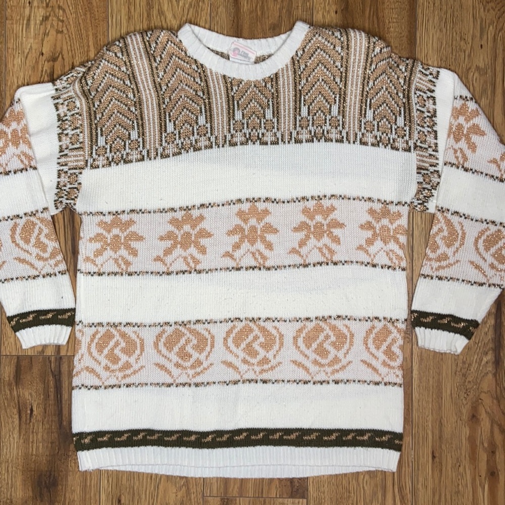 Vintage Chorus Line ugly Holiday Crew neck Sweater